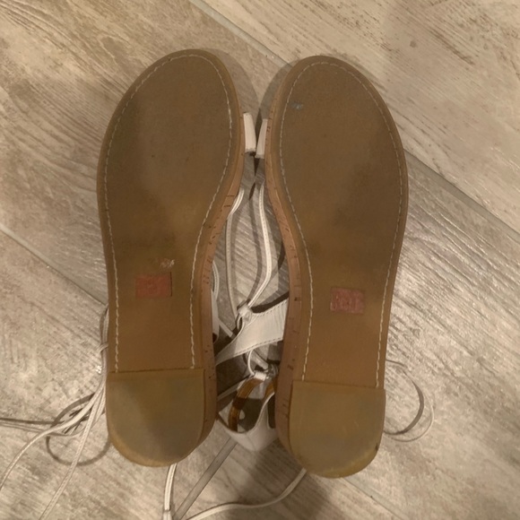 Frye White Lace Up Sandals - Picture 3 of 4